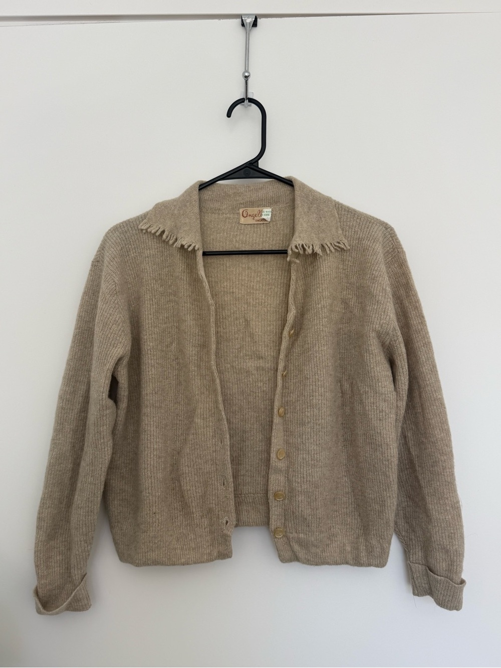 Vintage lambswool Angelli Oatmeal Cardigan